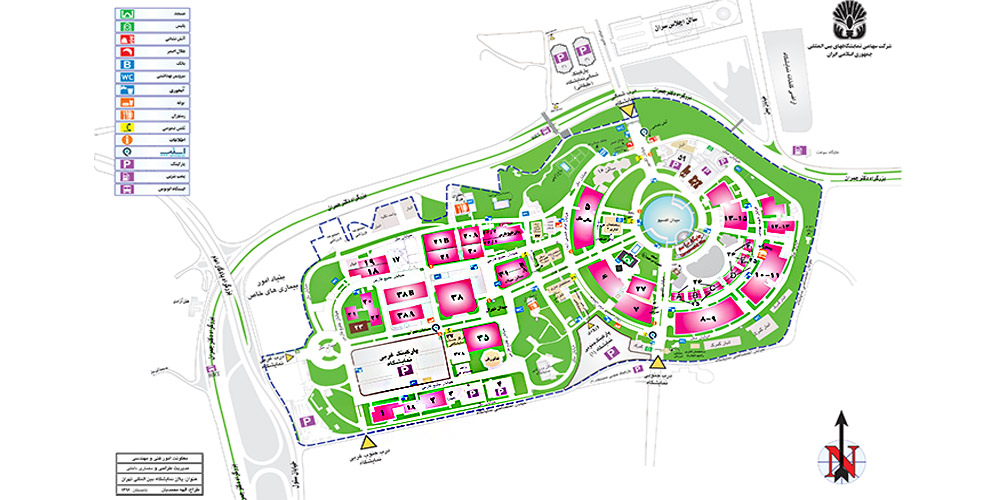 نقشه نمایشگاه بین المللی تهران